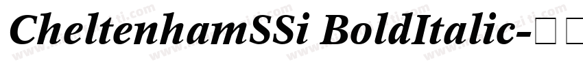 CheltenhamSSi BoldItalic字体转换